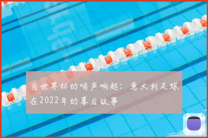 当世界杯的哨声响起：意大利足球在2022年的幕后故事