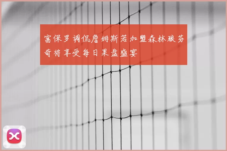 富保罗调侃詹姆斯若加盟森林狼芬奇将享受每日果盘盛宴